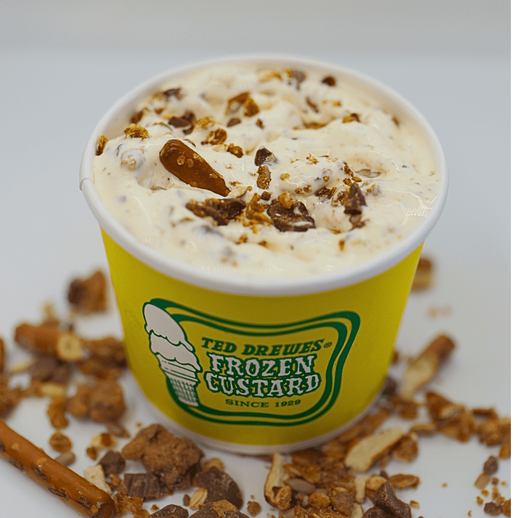 Ted Drewes Frozen Custard signature dishes Strawberry Shortcake Ice CreamVanilla CustardHot Fudge Sundae